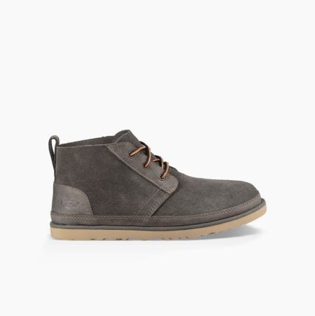 UGG Neumel Unlined Leather Deep Grey Ankle Boots for Men (QCHS54096)